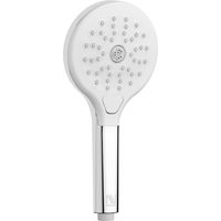Nikles Handbrause Avanti Round 120 3-Strahl Swirl, chrom/weiss
