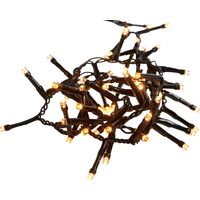 LED Fiaccole decorazione natalizia Fiaccole albero di Natale esterno nero ambra luce giardino decorazione balcone, plastica, 800x 0,06W, L 1600 cm