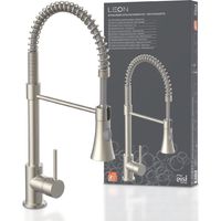 EISL NI183ESCRNI-LP-PR-A Bassa Pressione, Cucina con doccetta Estraibile, Rubinetto per lavello Girevole a 360, Acciaio Inox, Niederdruck