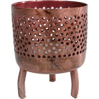 Gifts Amsterdam Metalen Theelichhouder Luca 6x6x8 cm Aneth