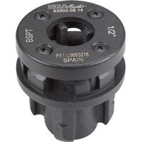 Ega Master 63003 Testa Ottagonale 1-2'' BSPT in Acciaio per Filettatura Tubi Metallici colore Nero