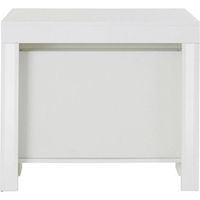 Dmora - Ausziehbarer Esstisch Dguigo, Ausziehbare Konsole bis zu 12 Sitzplätzen, Tisch mit Verlängerungshalter, 100 % Made in Italy, cm 51/300x90h77, glänzend weiß