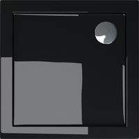 doporro Piatto Doccia in Acrilico 70 x 70 cm Spessore 4 cm Quadrato Nero Resistente a Urti e Graffi Design Bordato Rinforzato Faro1