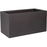 Jardinière STRATA Riven Trough Ø38,5 x H17,5 x L46,5 cm Cendres