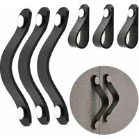 black Leather Drawer Handles - 6 Pcs Leather Cabinet Pulls Black Cabinet Pulls Handles Leather Cabinet Pulls - For Cabinet, Kitchen