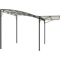 Gazebo extension toit pliable étanche 3x2,5 m blanc crème