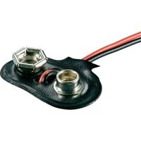 Beltrona Clip per batteria a T, 1 blocco 9 V, chiusura con bottone a pressione (lunghezza x larghezza x altezza) 26 x 13 x 8 mm