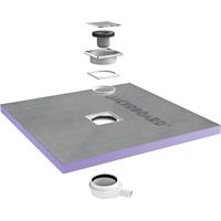 Jackon Duschwanne zum Verfliesen Aqua Centré 1000x1000x40mm + waagerechter Siphon im Set gratis (4512088 + 4512007)
