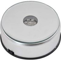 CREA Display Turntable For Crystals Glass Art,led Colored Rotating Crystal Display Stand With Usb Cable