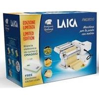 Laica PM2800 Kit Macchina Per La Pasta Elettrica Con Motore E Bilancia Da Cucina, Acciaio Inox, 90W, Larghezza Sfoglia 150mm, 7 Posizioni