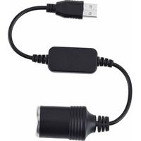 Convertitore da USB A maschio a spina accendisigari da 12 V