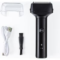 rasoir electriques hommes-Rasoir électrique à grille pour homme – Mini-rasoir avec écran LED et 3 lames flottantes – Étanche IPX7 (utilisation à sec ou sous l'eau) – Verrouillage de voyage – Tondeuse