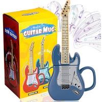 Tasse en Forme de Guitare,Musicales Mug,Tasse À Thé Céramique,Poignée Créative de Guitare Personnalisation Café Tasse Mug de Lait, pour Cadeau, Ménage, Bureau 450ML