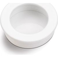Tirador embutir aluminio blanco Ø30mm redondo muebles y armarios