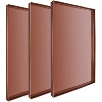 Lot de 3 Tapis de Séchage en Silicone Bord Surélevé, Réutilisables et Faciles à Modeler, pour Déshydrateurs et Cuisson de Légumes et Viande Séchée'-'-