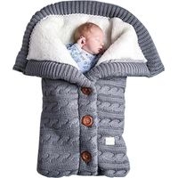 Baby-Winterschlafsäcke, dicke, warme Kinderwagen-Strickdecke, gestrickte Wickeldecke, Kinderwagen-Schlafsack für 0–24 Monate, Baby-Kinderwagen-Warp für Babys, Mädchen oder Jungen