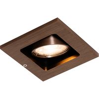 QAZQA qure - Spot encastrable - 1 lumière - L 10 cm - Bronze - Moderne - éclairage intérieur - Salon I Chambre I Cuisine I Salle à manger