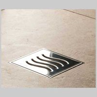 SIFONE PER DOCCIA A PAVIMENTO CON GRIGLIA - 10x10 uscita dm 50