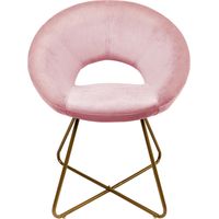 Home Deluxe - Sedia in velluto SELESA Colore: Rosa