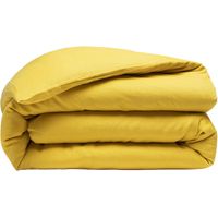Housse de couette en lin lavé 240 x 260 cm Jaune