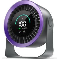 Mini-Tischventilator, kleiner, leiser, per USB aufladbarer Tischventilator, 360° verstellbarer Ventilator mit LED-Digitalanzeige für Schlafzimmer, Büro und Zuhause