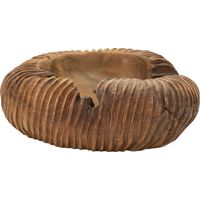 Svuotatasche Garit in teak riciclato scolpito 37x40x16 cm — pezzo unico