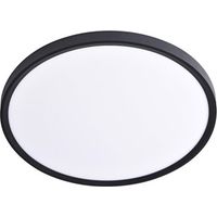 Plafón de techo LED regulable "Mery" (24W 3CCT con sensor 2420lm) IP20 Ø30x2,5cm fabricado en aluminio y acrílico color negro y