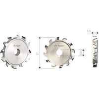 FRESE RETTIFICA REGOLABILI ASSIALITA’ 30° - MOBILTECNICA .20D200 LU25/38 Z8+8 ZTOT32 DB40 + 2 DKN AX30° DX / SX H4,5