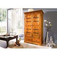 armadio in legno di Acacia 108x64x180 miele dorato laccato OXFORD 0509