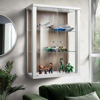 K-Möbel Vitrine Murale Blanc/Sonoma 80x60x25cm 2 Tablettes ESG Germany