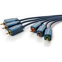 ClickTronic 3m YUV Component componente ( YPbPr) cable de vídeo 3 x RCA Azul