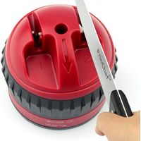 Aiguiseur de couteaux le plus sûr, affûtage à une main antidérapant avec ventouse, outil d'affûtage de couteaux de qualité supérieure pour couteaux à lames droites et lisses, affûtage manuel de cuisin