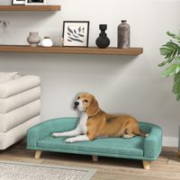 Divano per cani grande con gambe alte e cuscino rimovibile, 98x67x25 cm, vert clair