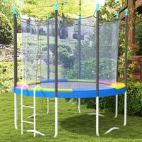 Coussin de protection trampoline 305cm avec cordon élastique résistant aux intempéries et UV anti-déchirure. multicolore