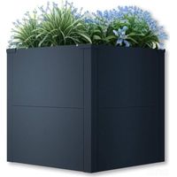 Bc-elec - SHWRB001 Maceta elevada cuadrada para huerto, de acero galvanizado con recubrimiento en polvo, 50 x 50 x 50 cm � Antracita