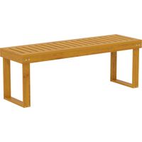 Banco jardín madera 2 plazas asiento lamas carga 300 kg extérieur 120x34x43 cm Teca