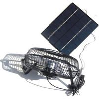 Ventilateur solaire 5,2 W 6 V – Panneau de 20,3 cm pour camping, caravane, yacht, serre – Fonctionnement silencieux et écologique
