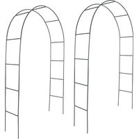 Rosenbogen Rankhilfe Kletterhilfe 2er Set 240cm Metall Rosenspalier Torbogen