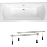 Siko Laguna Idea Plus Rechteckige Badewanne mit Füßen, 170x75 cm, Acryl, Links und Rechts, Weiß (ID1700PLUS-SET)
