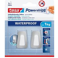 TESA 597830000000 MINI CROCHET, ACIER/BLANC, SET DE 2 PIÈCES 59783-00000