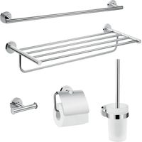 Hansgrohe Logis Bathroom Set Toilet Roll Holder Towel Rail Toilet Brush Hook