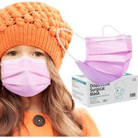 Masque Facial Jetable Enfants - Type II R Certifié CE - Filtration 95 % - 3 Couches Respirant - Pour Sorties Quotidiennes et Activités Extérieures - 100 Pièces