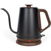 Bouilloire col de cygne DOD206 Livoo 1.2L, 1000W, acier inoxydable, versage précis coloris Noir