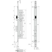 Assa Abloy – Serrure multipoint encastrée 3 points – Entraxe 92mm – Protection renforcée – Pour menuiseries métalliques – Installation flexible