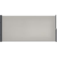 Toldo Lateral Retráctil Pantalla Enrollable Mampara de Privacidad Impermeable y Anti-UV Protege la Privacidad Gris Claro