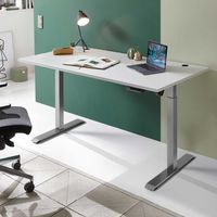Bureau assis debout Sonra électrique - gris