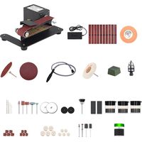 250W Mini Belt Sander Electric Bench Grinder Sanding Machine 7 Speed Adjustable Control