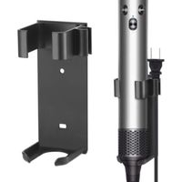 Support Compatible avec Dyson , Métal Support Mural pour Fer à Friser Fer à Lisser, Aluminium (Noir)