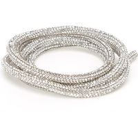 Ruban tube strass blanc décoration robe mariage costume accessoires DIY couture