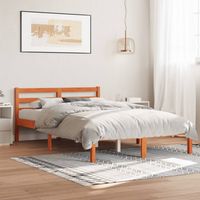 Bed Frame without Mattress Wax Brown 120x200 cm Solid Wood Pine vidaXL